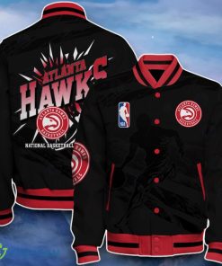 Atlanta Hawks Baseball Jacket Perfect Choice For Fans Product Photo 1