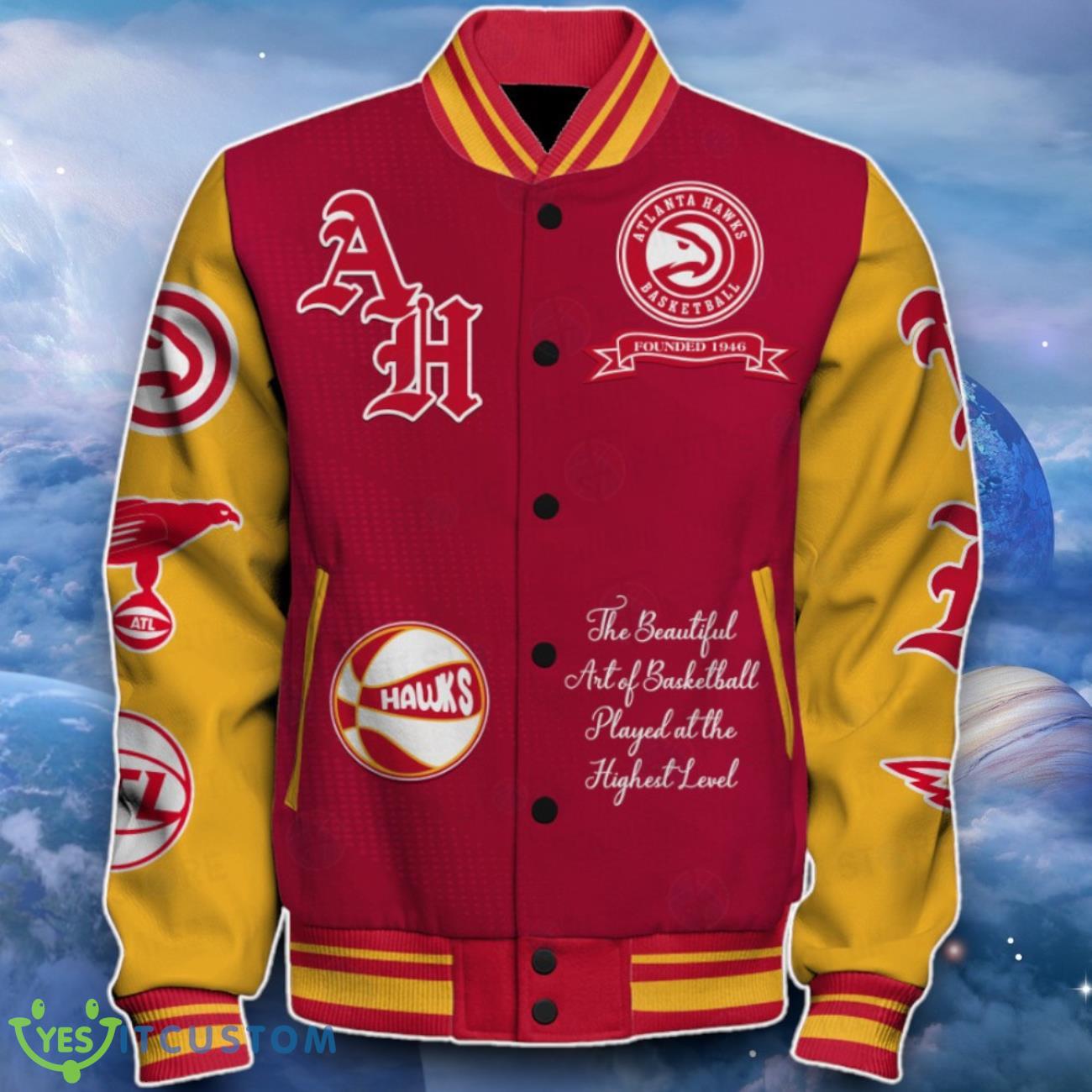 Atlanta Hawks Baseball Jacket Remarkable Gift For Fans 8 Atlanta Hawks Baseball Jacket Remarkable Gift For Fans Product Photo 2