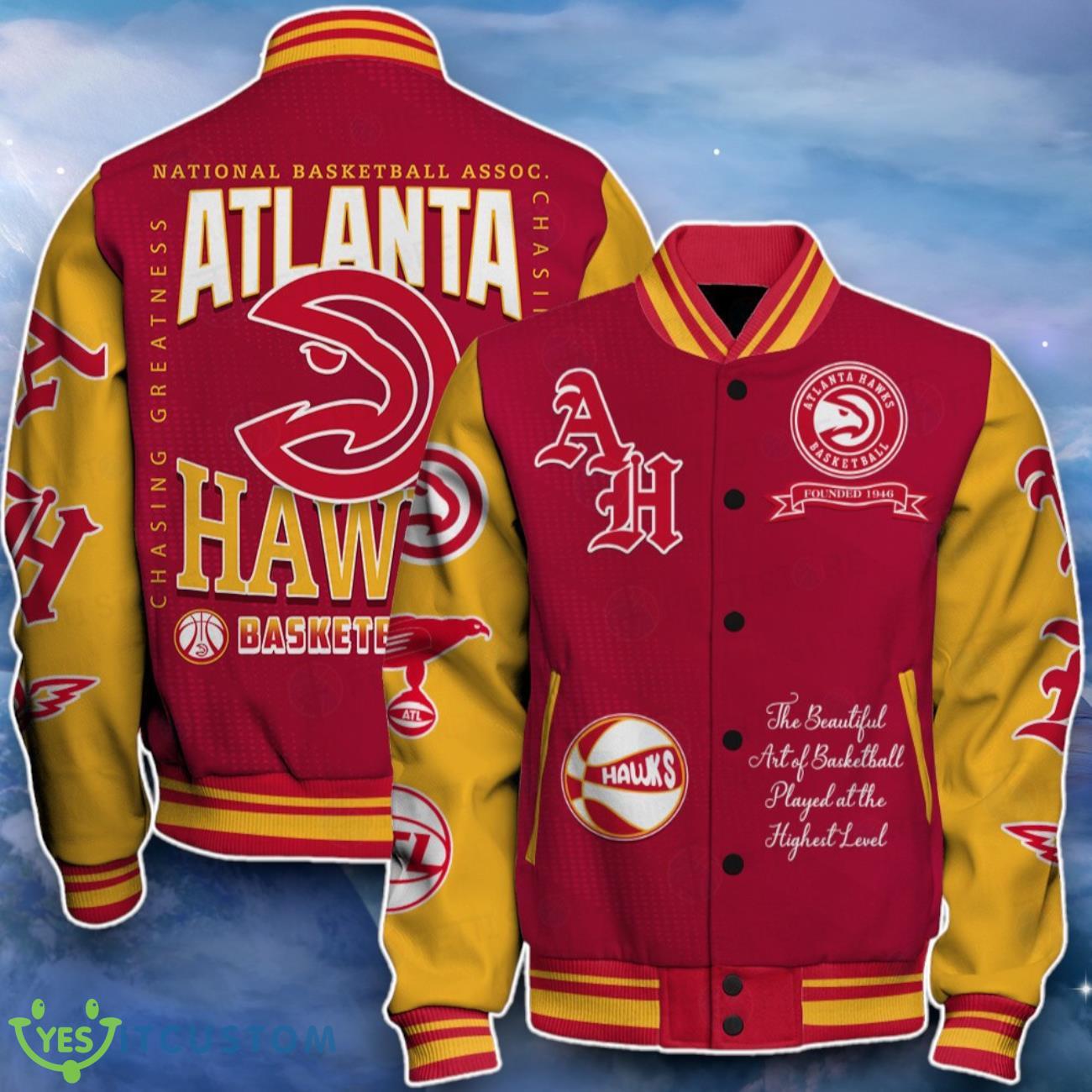 Atlanta Hawks Baseball Jacket Remarkable Gift For Fans 7 Atlanta Hawks Baseball Jacket Remarkable Gift For Fans Product Photo 1