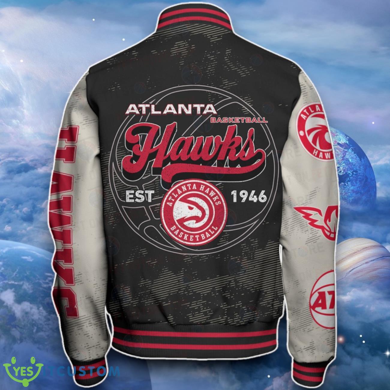Atlanta Hawks Baseball Jacket Unique Design For Fans 3 Atlanta Hawks Baseball Jacket Unique Design For Fans Product Photo 3