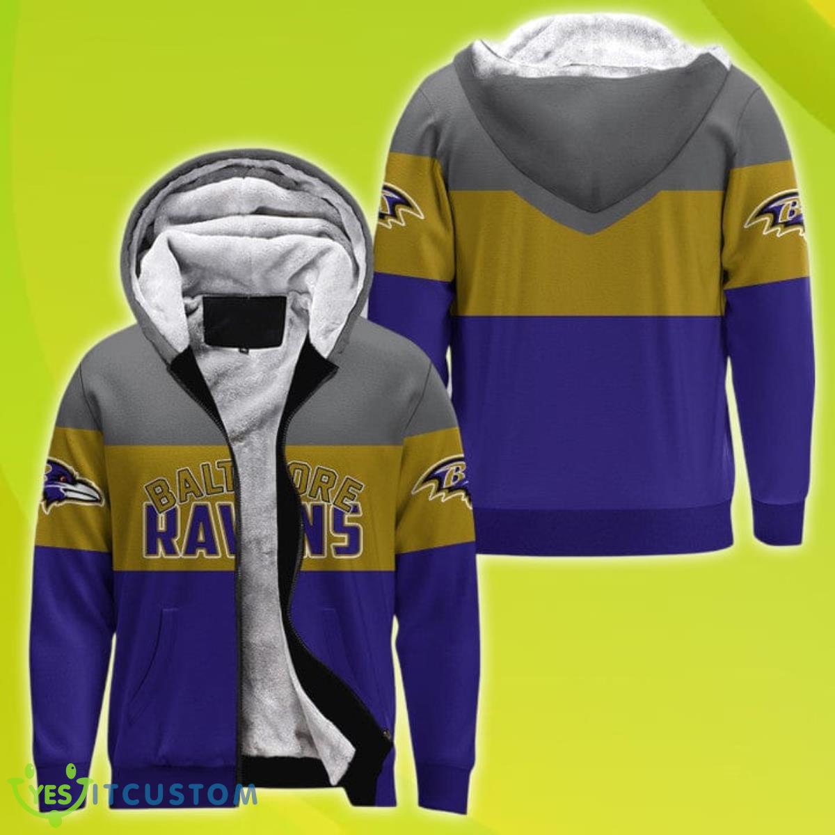 Baltimore Ravens Extreme 3D Fleece Hoodie Jacket Impressive Gift 2 Baltimore Ravens Extreme 3D Fleece Hoodie Jacket Impressive Gift Product Photo 1