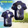 Baltimore Ravens Mascot Tree Luau 3D Hawaiian Shirt Gift For Fans Custom Name - Baltimore Ravens Mascot Tree Luau 3D Hawaiian Shirt Gift For Fans Custom Name