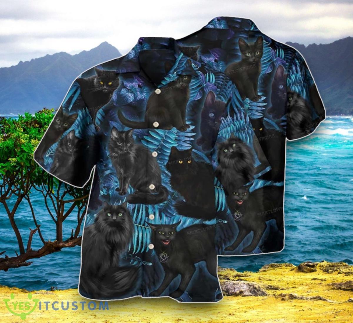 Black Cat Midnight In Jungle Hawaiian Shirt Impressive Gift 2 Black Cat Midnight In Jungle Hawaiian Shirt Impressive Gift Product Photo 1