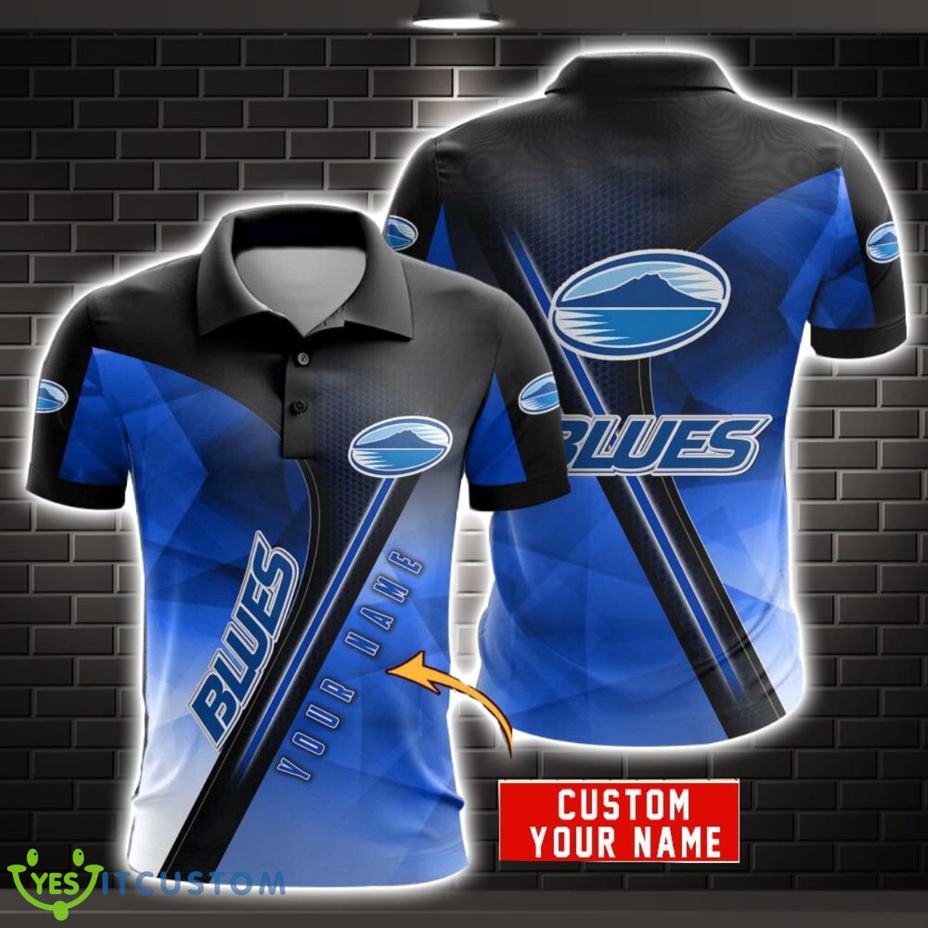 Blues AOP Polo Shirt Gift For Men Custom Name 3 Blues AOP Polo Shirt Gift For Men Custom Name Product Photo 1