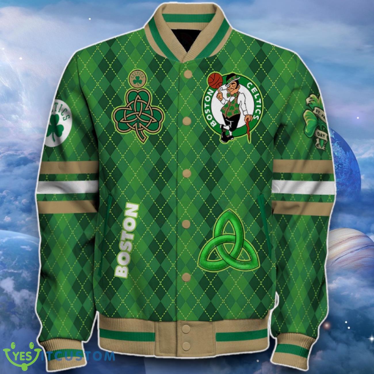 Boston Celtics Baseball Jacket Great Gift For Fans 8 Boston Celtics Baseball Jacket Great Gift For Fans Product Photo 2