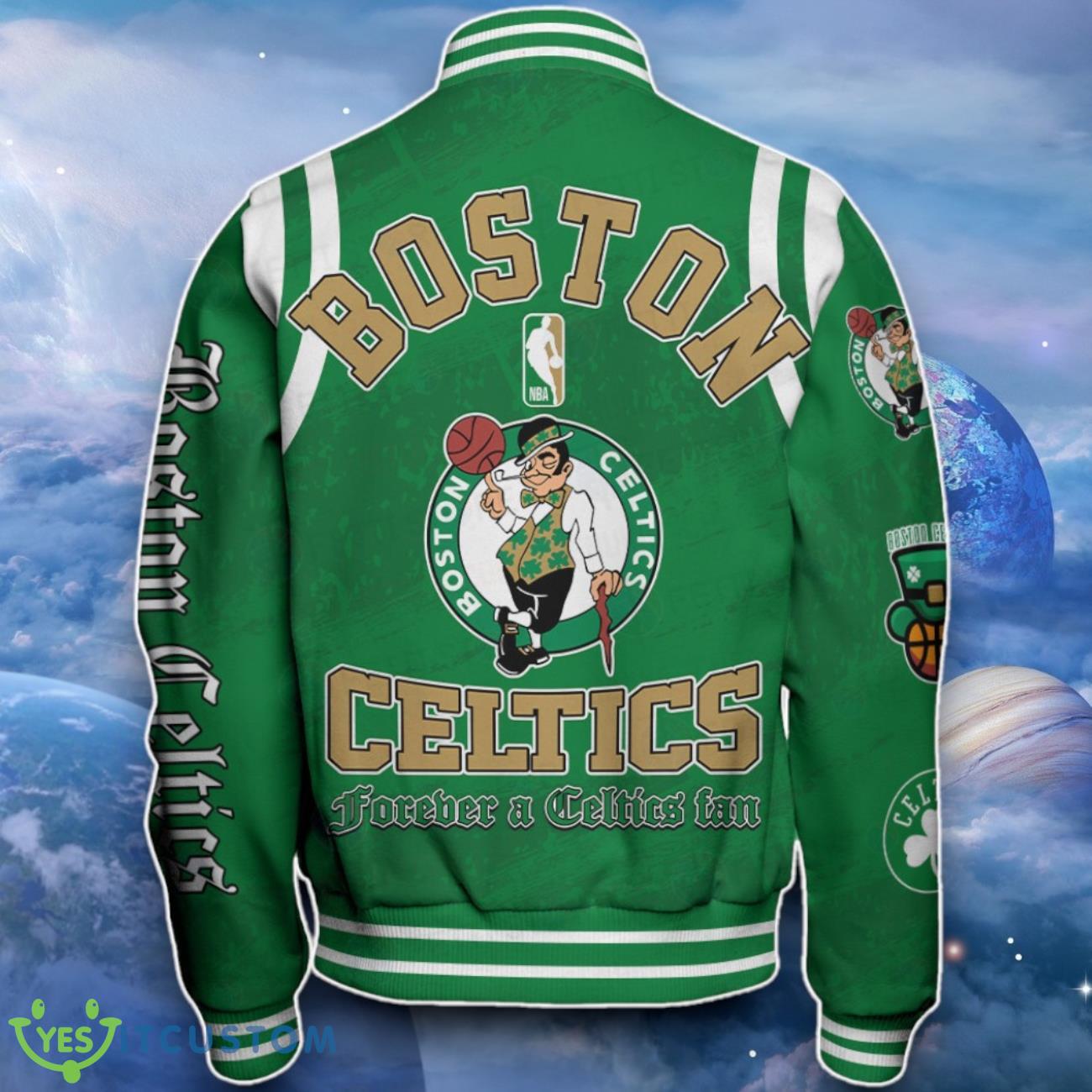 Boston Celtics Baseball Jacket Morden Design For Fans 3 Boston Celtics Baseball Jacket Morden Design For Fans Product Photo 3