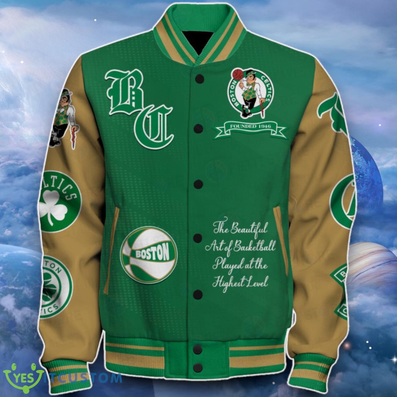 Boston Celtics Baseball Jacket Perfect Choice For Fans 8 Boston Celtics Baseball Jacket Perfect Choice For Fans Product Photo 2
