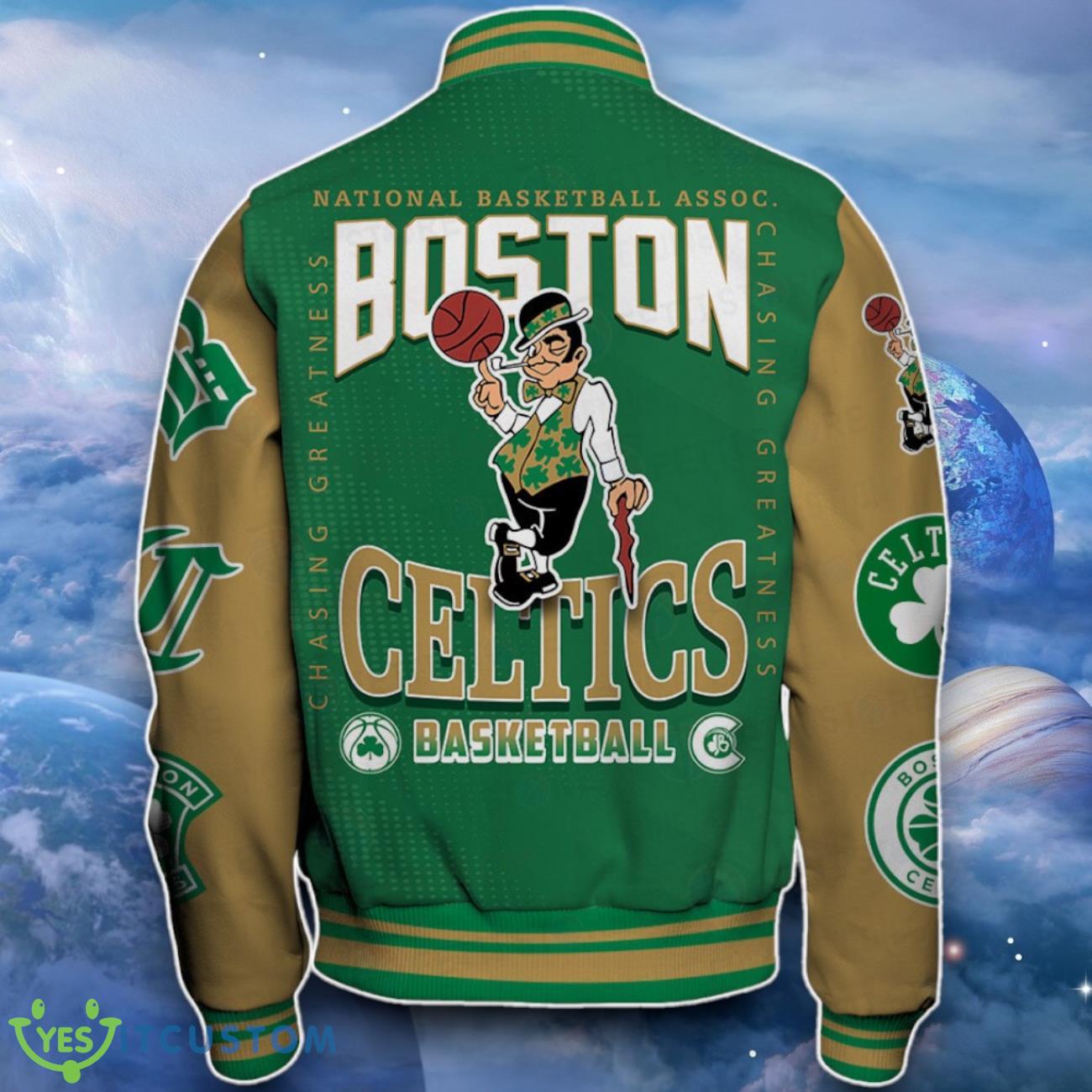 Boston Celtics Baseball Jacket Perfect Choice For Fans 3 Boston Celtics Baseball Jacket Perfect Choice For Fans Product Photo 3