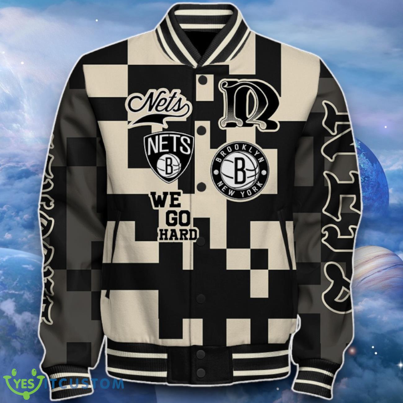 Brooklyn Nets Baseball Jacket Impressive Choice For Fans 8 Brooklyn Nets Baseball Jacket Impressive Choice For Fans Product Photo 2