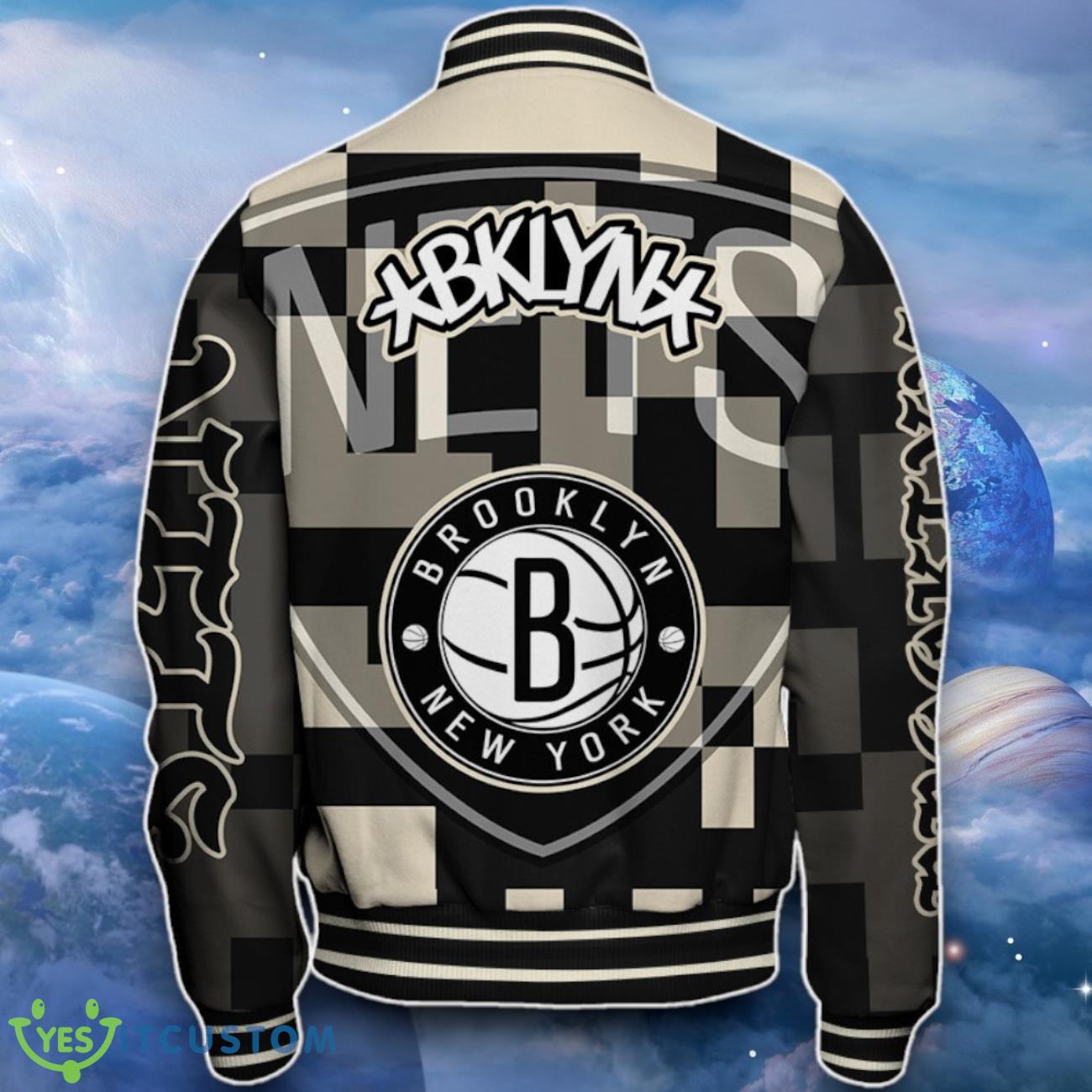 Brooklyn Nets Baseball Jacket Impressive Choice For Fans 3 Brooklyn Nets Baseball Jacket Impressive Choice For Fans Product Photo 3