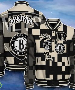 Brooklyn Nets Baseball Jacket Impressive Choice For Fans Product Photo 1