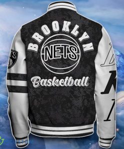 Brooklyn Nets Baseball Jacket Impressive Design For Fans Product Photo 3