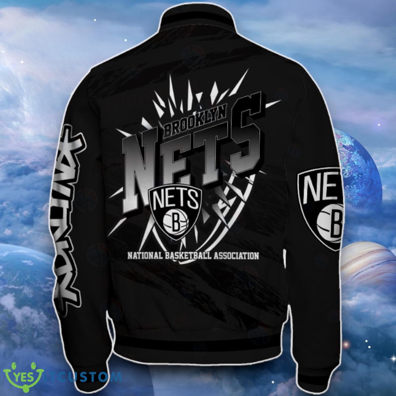 Brooklyn Nets Baseball Jacket Remarkable Gift For Fans 3 Brooklyn Nets Baseball Jacket Remarkable Gift For Fans Product Photo 3