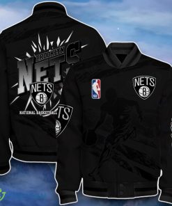Brooklyn Nets Baseball Jacket Remarkable Gift For Fans Product Photo 1