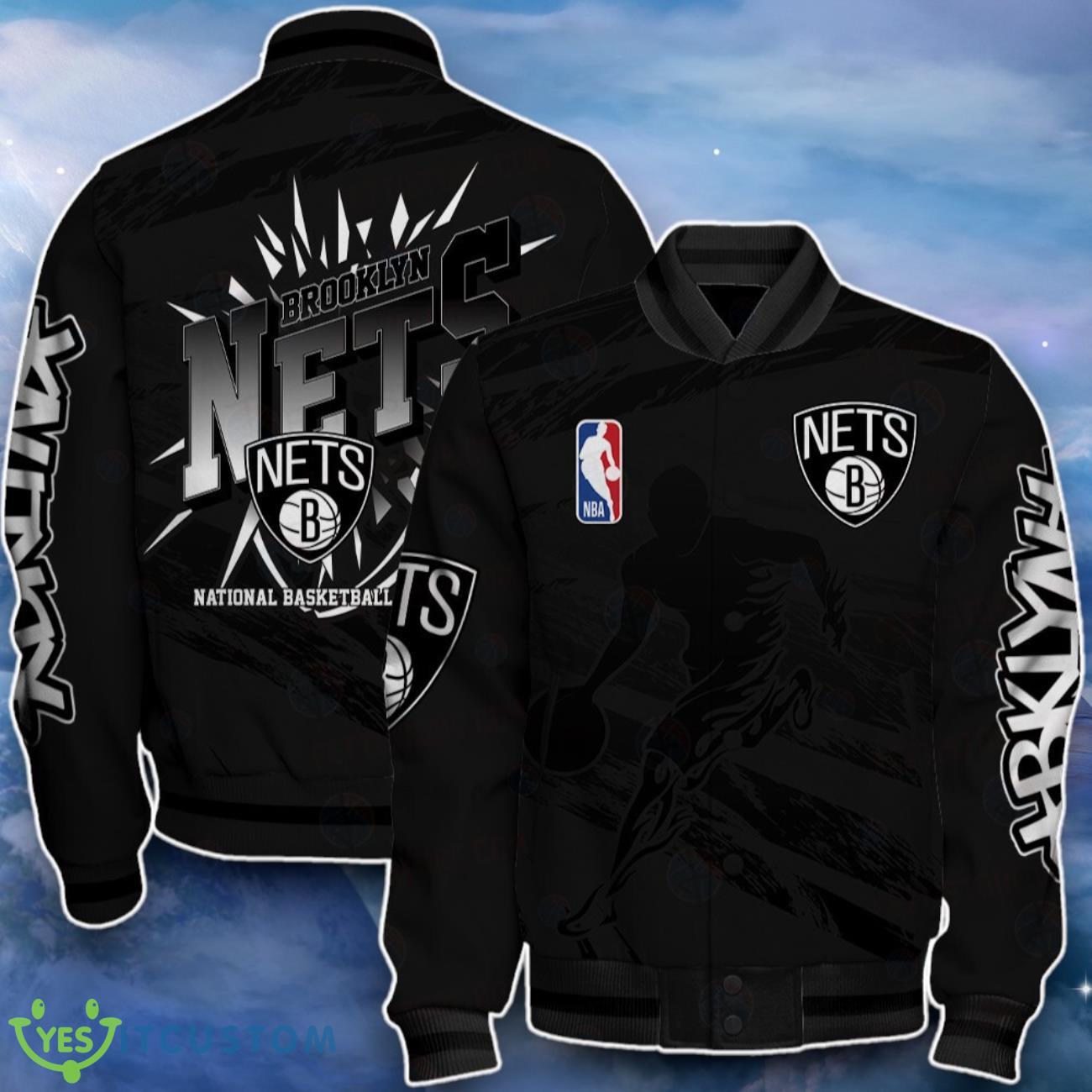 Brooklyn Nets Baseball Jacket Remarkable Gift For Fans 7 Brooklyn Nets Baseball Jacket Remarkable Gift For Fans Product Photo 1
