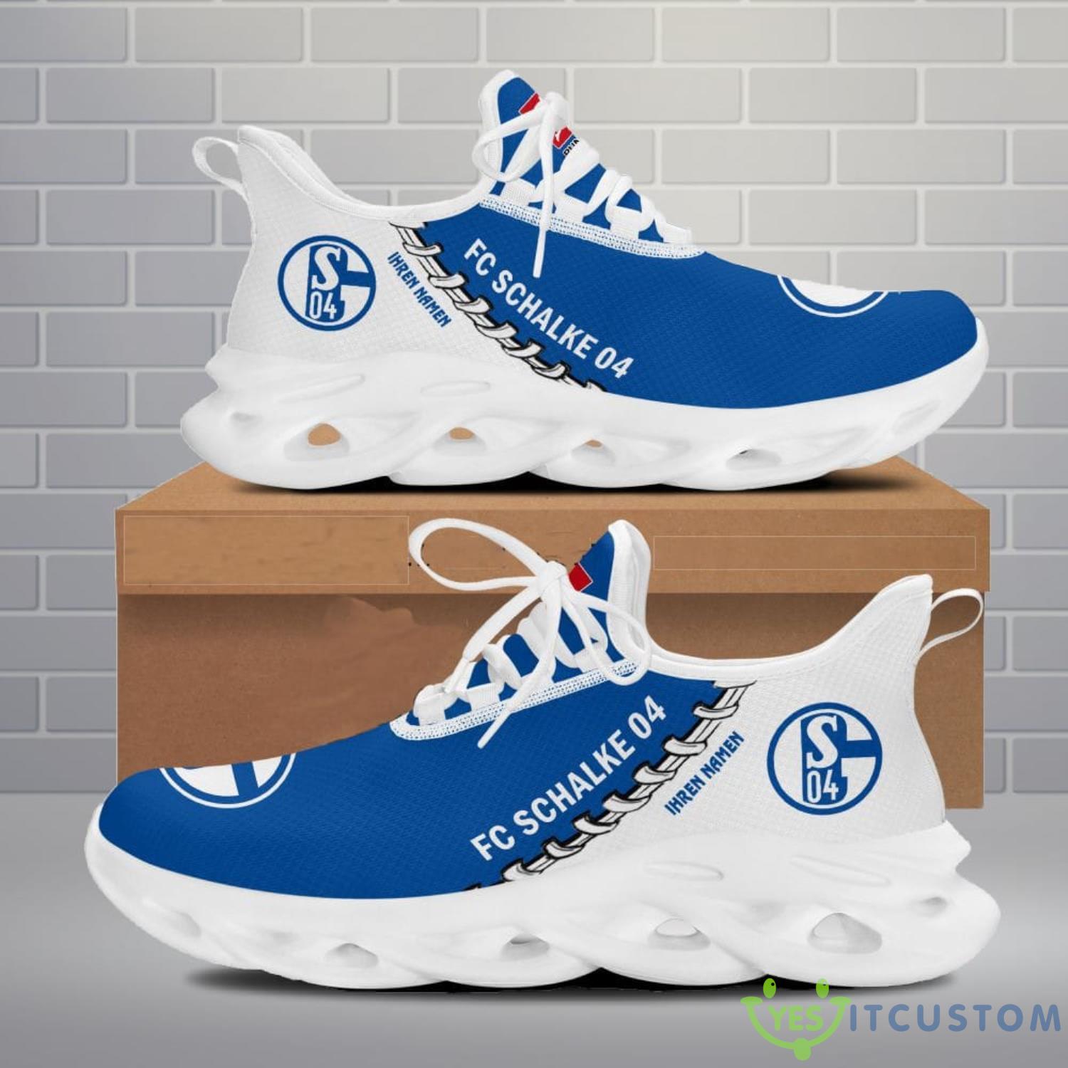 Bundesliga Schalke 04 Custom Name Shoes Men And Women Max Soul Shoes Limited 6 Bundesliga Schalke 04 Custom Name Shoes Men And Women Max Soul Shoes Limited Product Photo 2