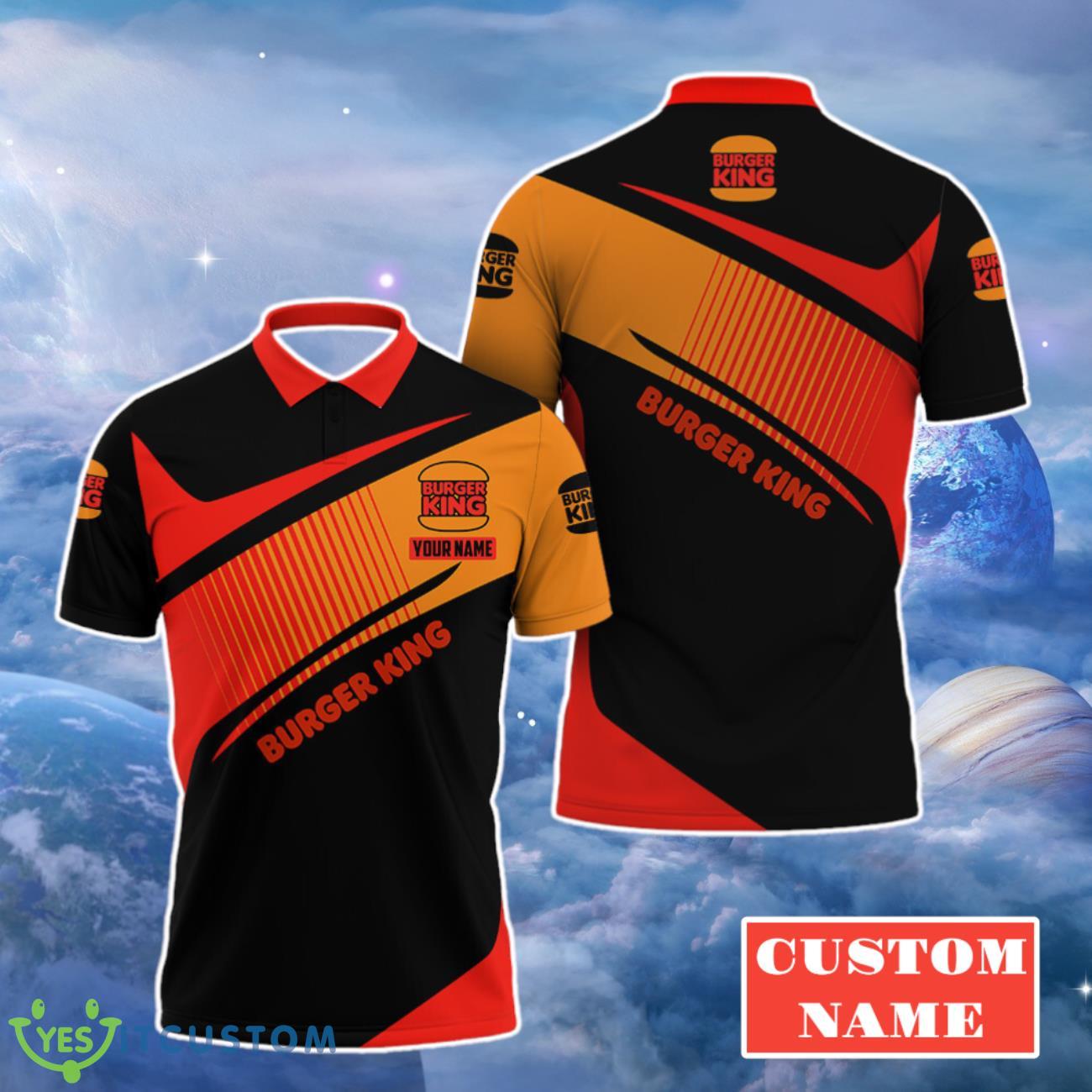 Burger King Personalized 3D Polo Shirt Casual Clothes Basic Style For Men Women 3 Burger King Personalized 3D Polo Shirt Casual Clothes Basic Style For Men Women Product Photo 1