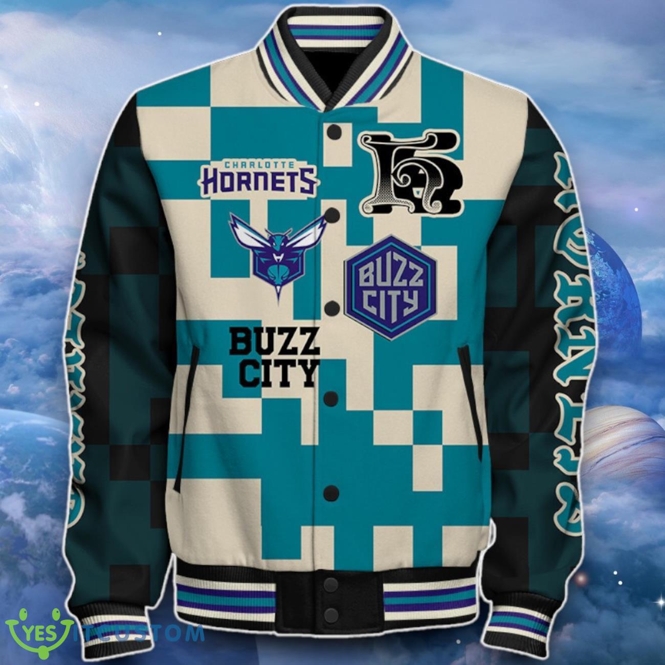 Charlotte Hornets Baseball Jacket Impressive Choice For Fans 8 Charlotte Hornets Baseball Jacket Impressive Choice For Fans Product Photo 2