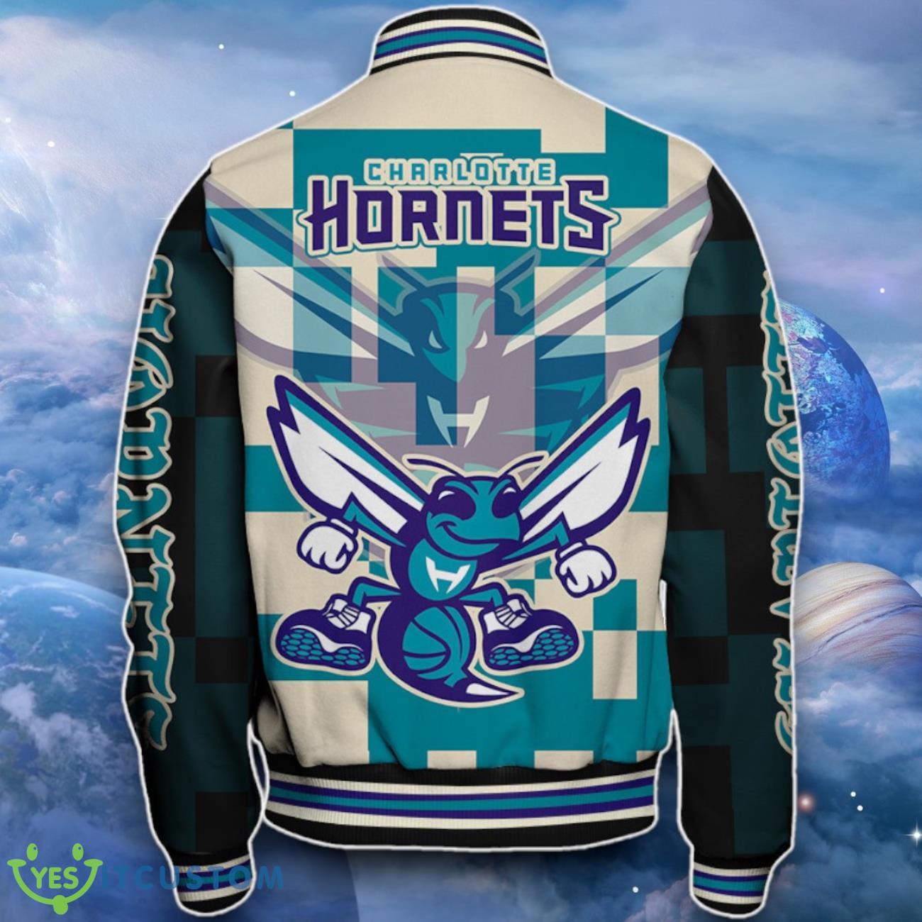 Charlotte Hornets Baseball Jacket Impressive Choice For Fans 3 Charlotte Hornets Baseball Jacket Impressive Choice For Fans Product Photo 3