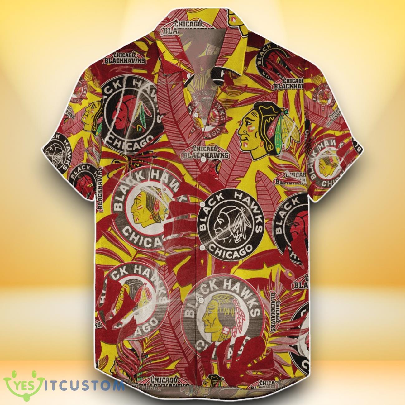 Chicago Blackhawks NHL Hawaiian Shirt Retro Style Special Edition For Fans 4 Chicago Blackhawks NHL Hawaiian Shirt Retro Style Special Edition For Fans Product Photo 1