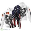 Cincinnati Bengals USA Flag Eagle All Over Printed 3D Hoodie Zip Hoodie For Fans Product Photo 1
