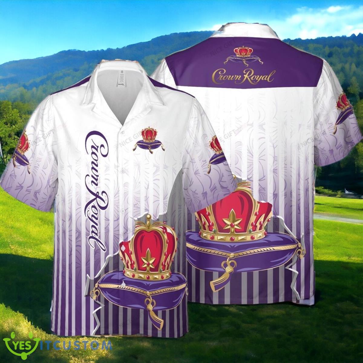 Crown Royal Logo Purple White Hawaii 3D Shirt Special Gift 2 Crown Royal Logo Purple White Hawaii 3D Shirt Special Gift Product Photo 1