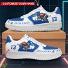 Custom Name And Number For Fans Kansas Jayhawks Mascot Air Force Shoes Men Women Sneakers Product Photo 1