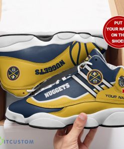Denver Nuggets Custom Name Air Jordan 13 Sneakers Big Fans Product Photo 1