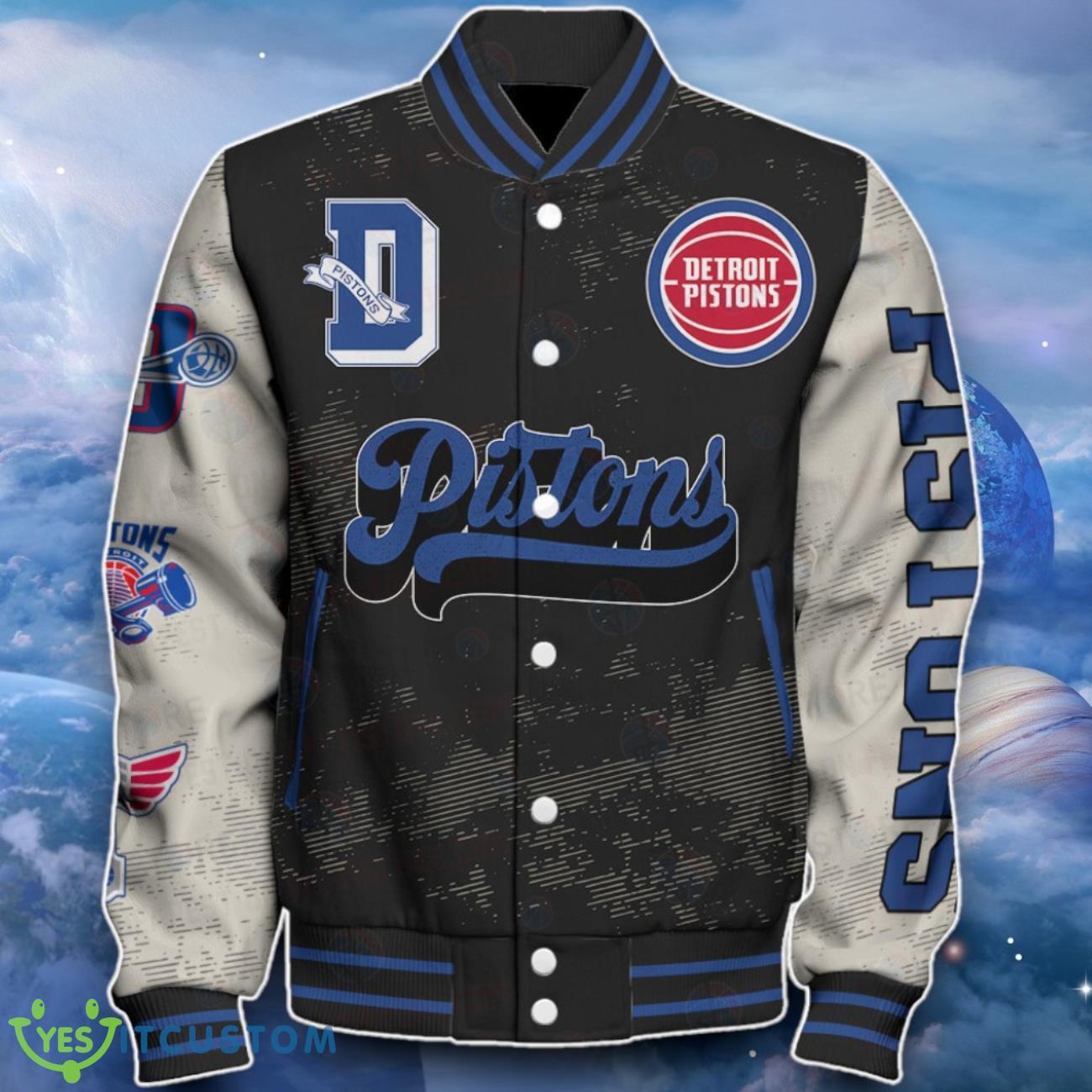 Detroit Pistons Baseball Jacket Unique Design For Fans 8 Detroit Pistons Baseball Jacket Unique Design For Fans Product Photo 2