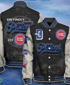 Detroit Pistons Baseball Jacket Unique Design For Fans Product Photo 1