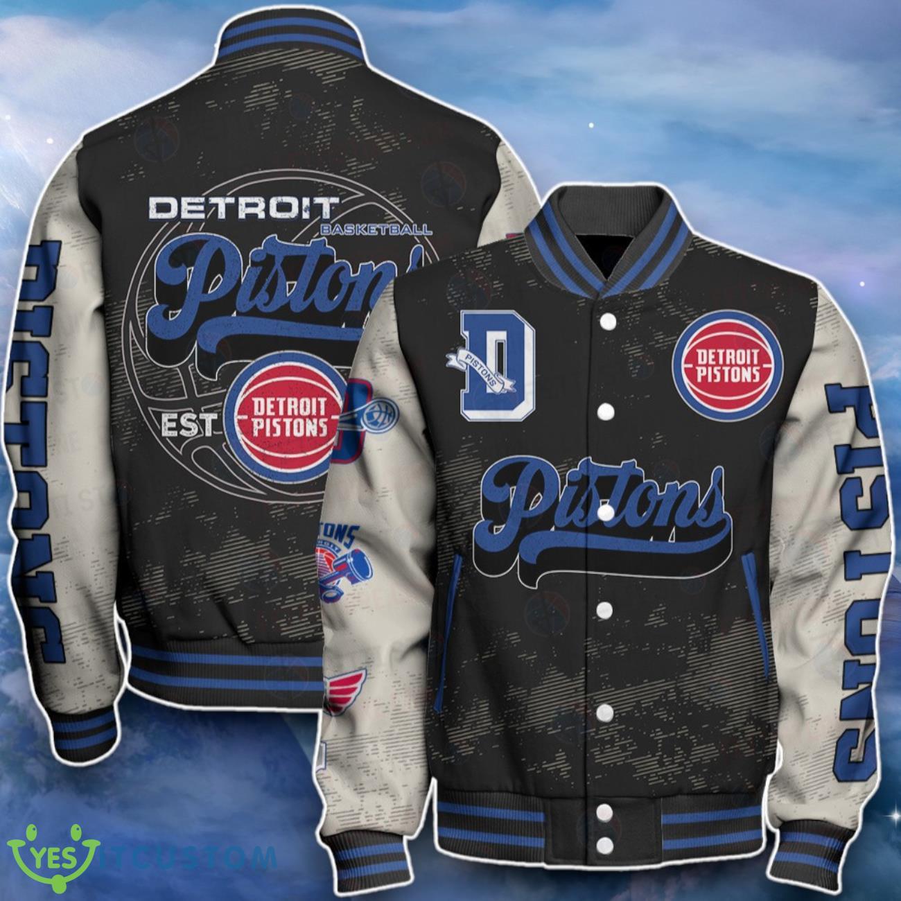 Detroit Pistons Baseball Jacket Unique Design For Fans 7 Detroit Pistons Baseball Jacket Unique Design For Fans Product Photo 1