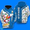 Donald Duck Blue Christmas Disney Sweat Fleece Stylist Unisex Cartoon 3D Hoodie Impressive Gift Product Photo 1