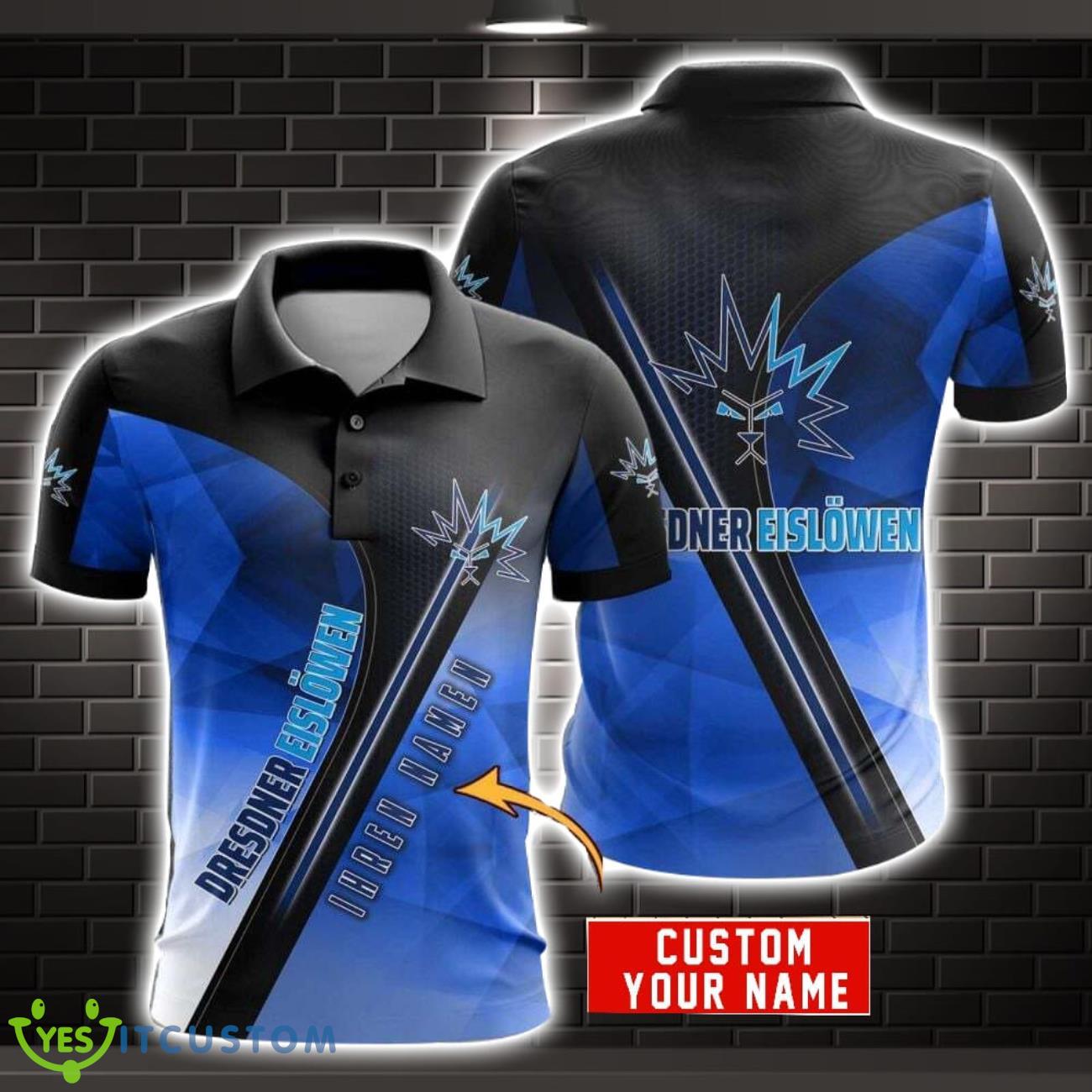 Dresdner Eislöwen AOP Polo Shirt Gift For Men Custom Name 3 Dresdner Eislöwen AOP Polo Shirt Gift For Men Custom Name Product Photo 1