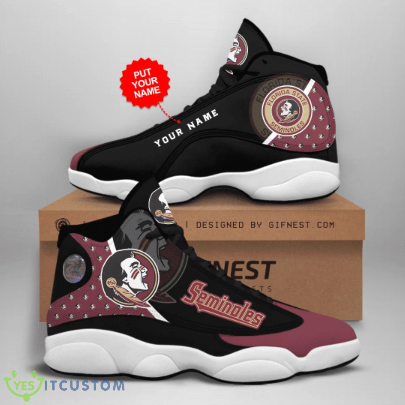 Florida State Seminoles Custom Name Air Jordan 13 Sneakers Sport Season Gift 3 Florida State Seminoles Custom Name Air Jordan 13 Sneakers Sport Season Gift Product Photo 1