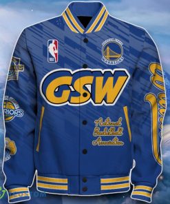 Golden State Warriors Baseball Jacket Distinctive Design For Fans 4 Golden State Warriors Baseball Jacket Distinctive Design For Fans Product Photo 2