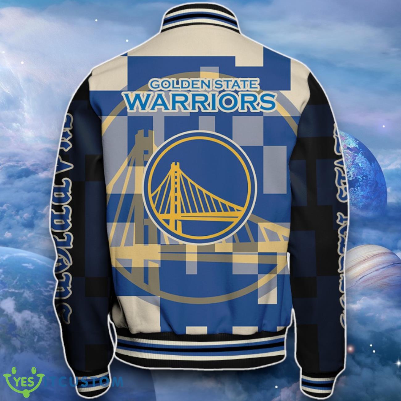 Golden State Warriors Baseball Jacket Impressive Choice For Fans 3 Golden State Warriors Baseball Jacket Impressive Choice For Fans Product Photo 3