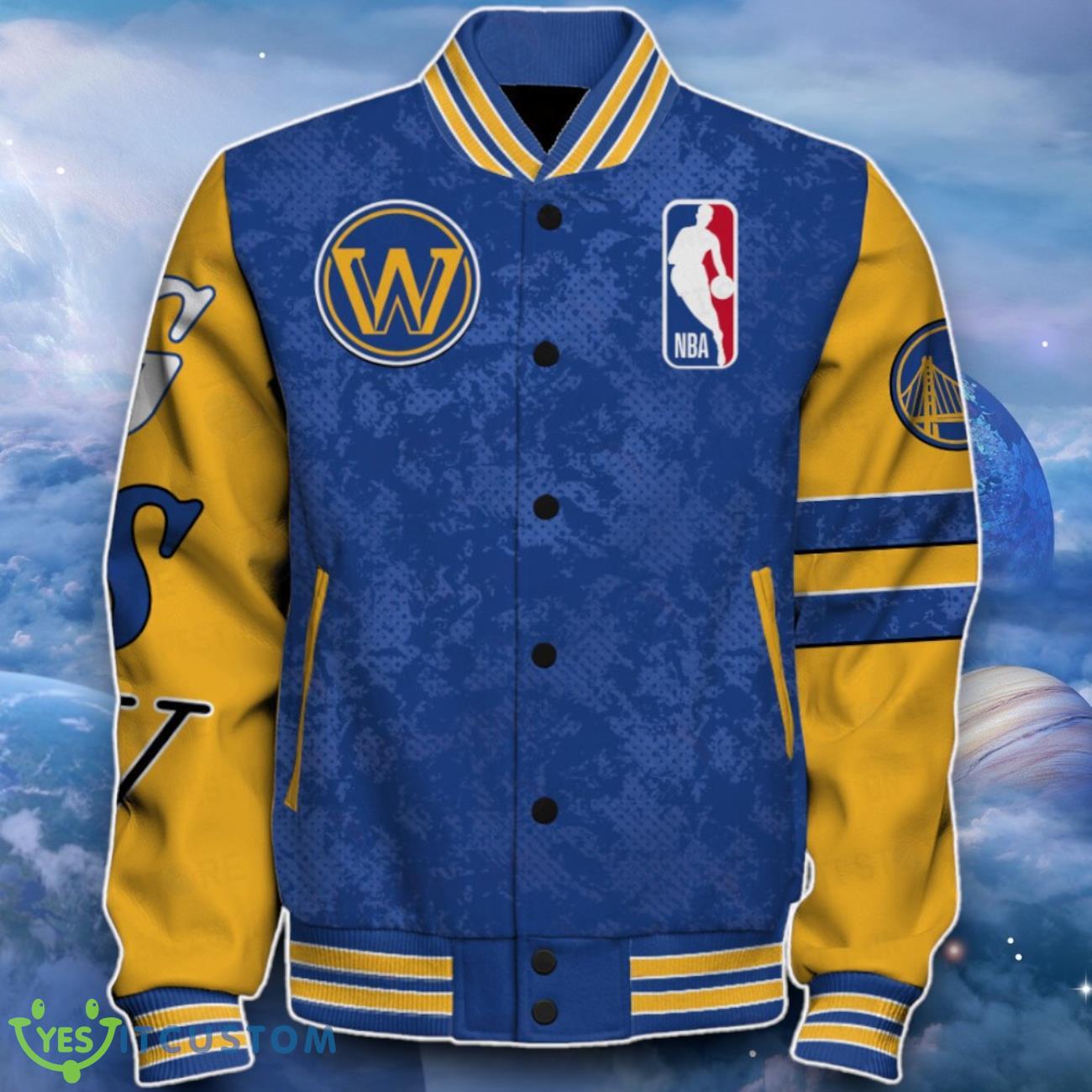 Golden State Warriors Baseball Jacket Impressive Design For Fans 8 Golden State Warriors Baseball Jacket Impressive Design For Fans Product Photo 2