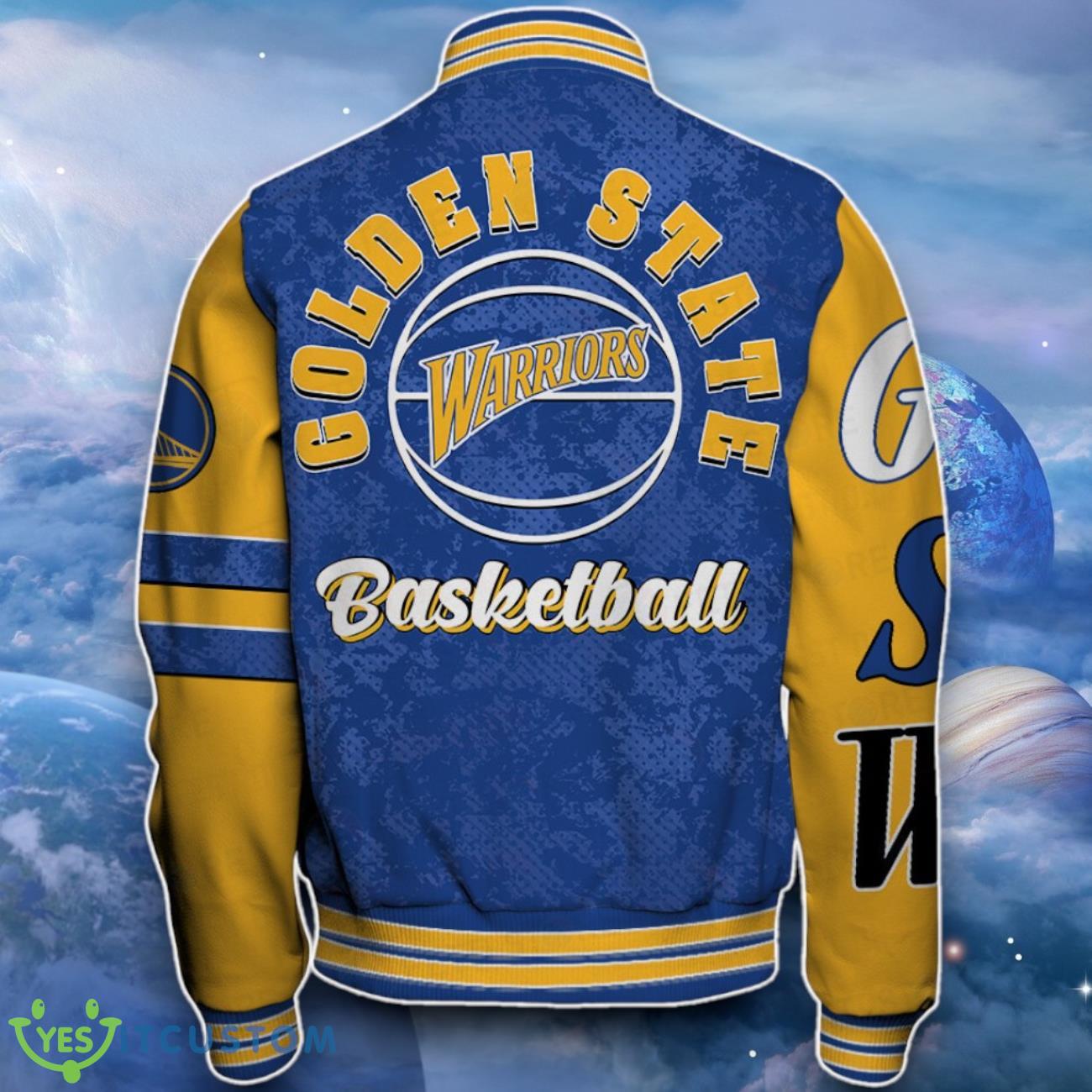 Golden State Warriors Baseball Jacket Impressive Design For Fans 3 Golden State Warriors Baseball Jacket Impressive Design For Fans Product Photo 3