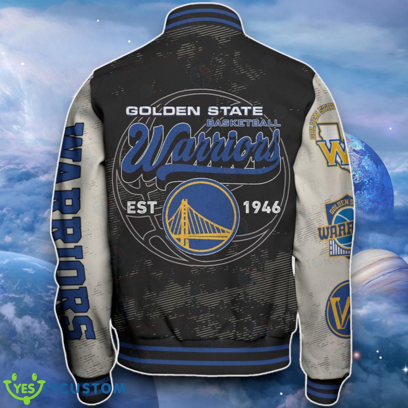 Golden State Warriors Baseball Jacket Unique Design For Fans 3 Golden State Warriors Baseball Jacket Unique Design For Fans Product Photo 3