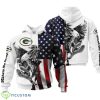 Green Bay Packers USA Flag Eagle All Over Printed 3D Hoodie Zip Hoodie For Fans Product Photo 1