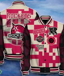 Houston Rockets Baseball Jacket Impressive Choice For Fans Product Photo 1