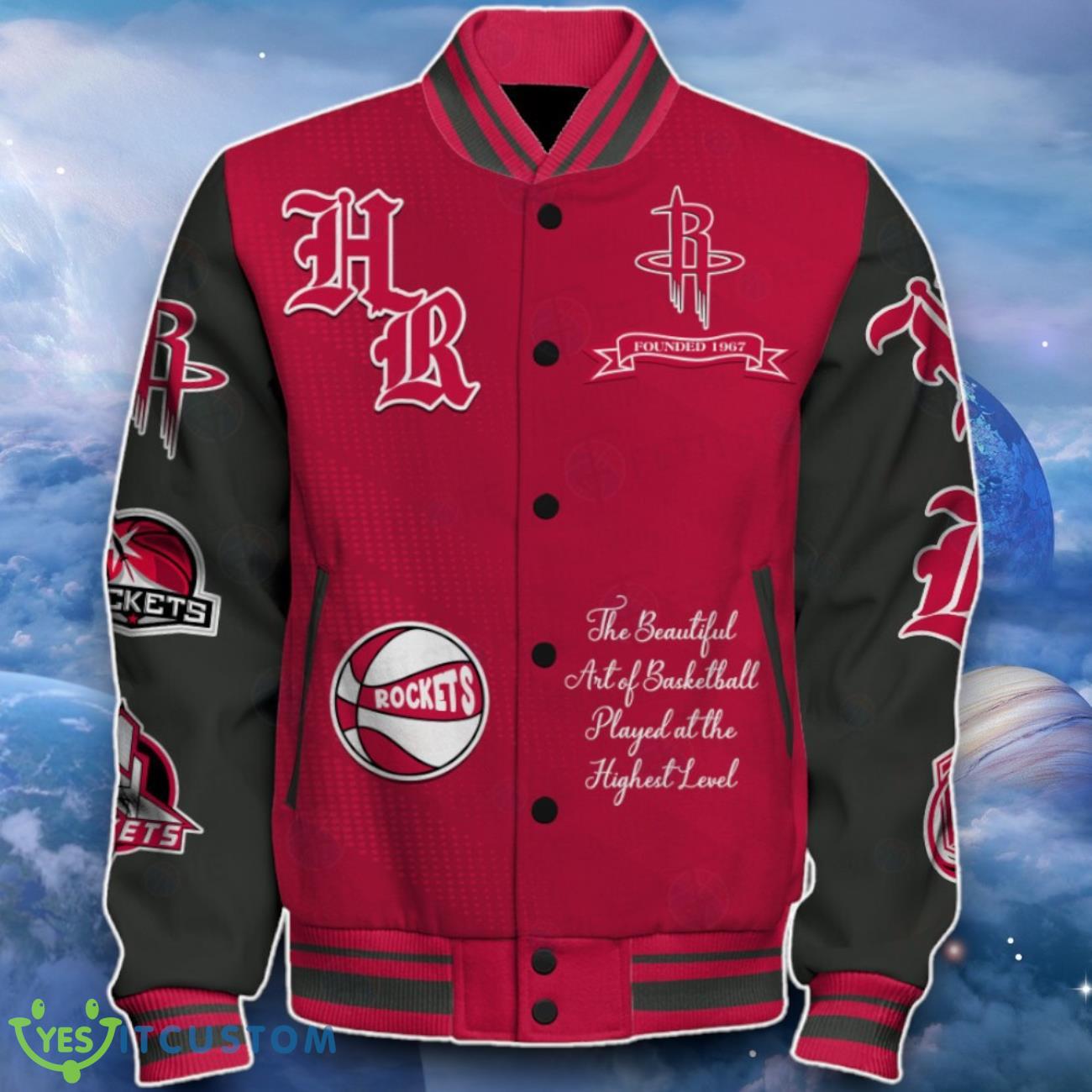 Houston Rockets Baseball Jacket Perfect Choice For Fans 8 Houston Rockets Baseball Jacket Perfect Choice For Fans Product Photo 2