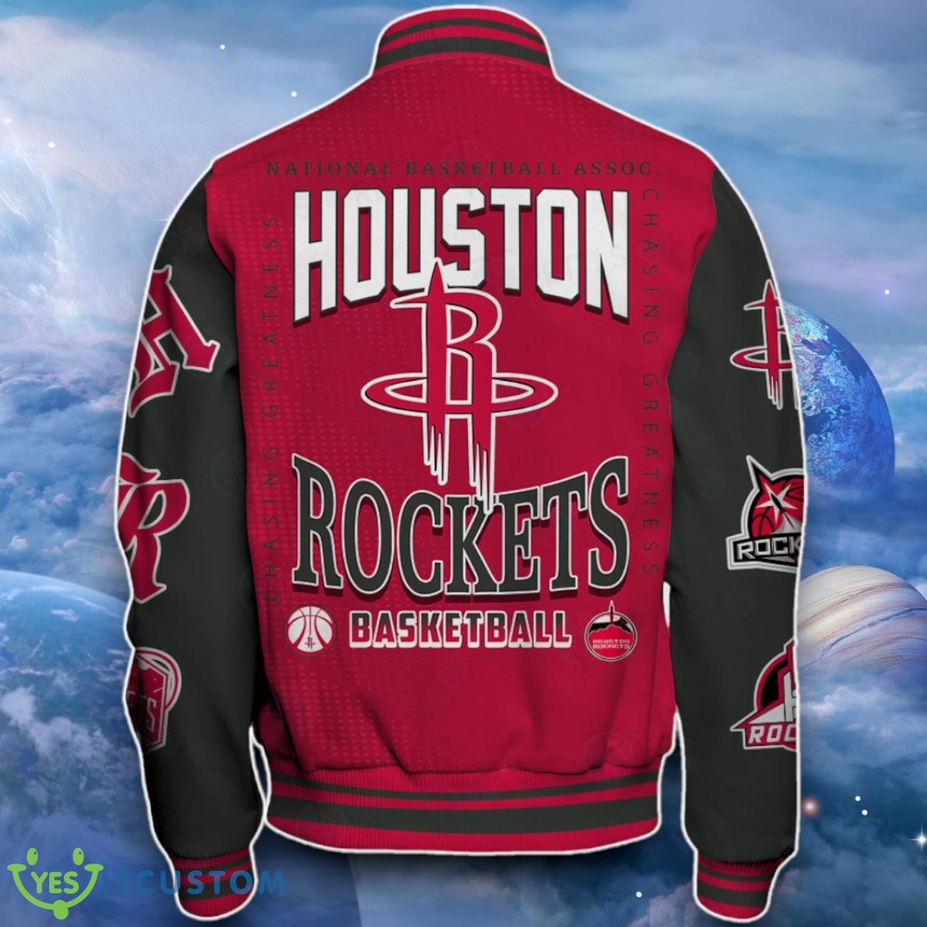 Houston Rockets Baseball Jacket Perfect Choice For Fans 3 Houston Rockets Baseball Jacket Perfect Choice For Fans Product Photo 3