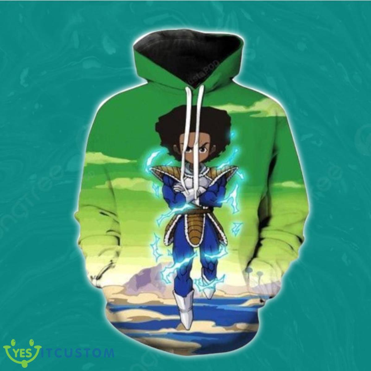Huey Freeman Prince Saiyan Dragon Ball Z 3D Hoodie Style Gift For Men And Women 2 Huey Freeman Prince Saiyan Dragon Ball Z 3D Hoodie Style Gift For Men And Women Product Photo 1