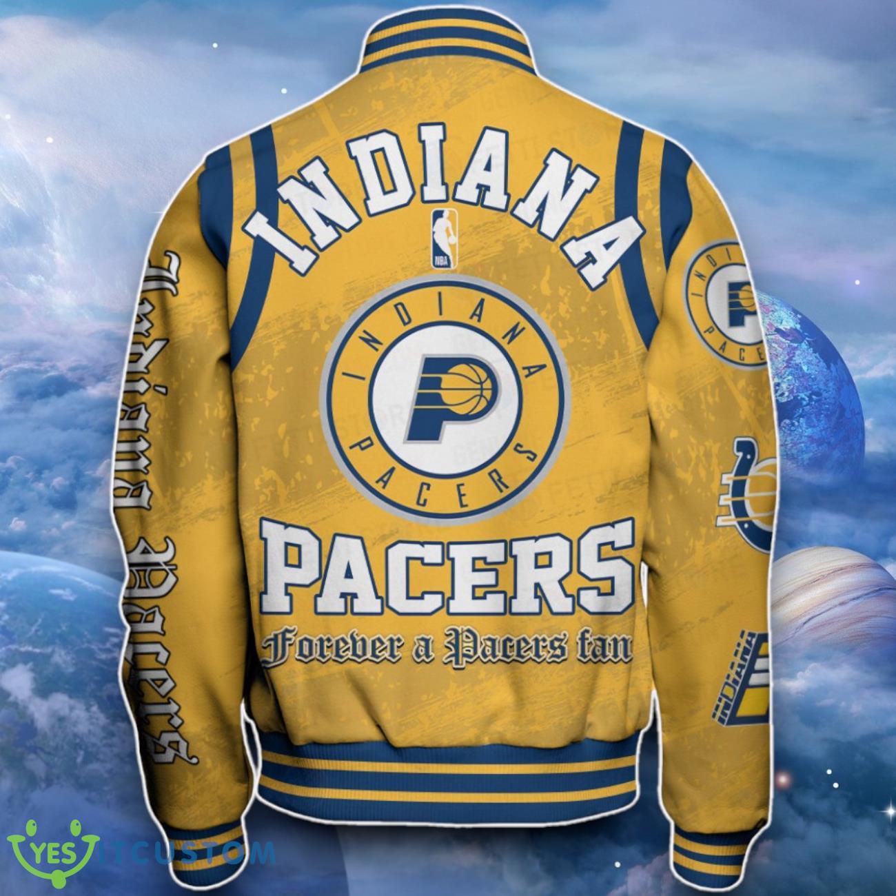 Indiana Pacers Baseball Jacket Remarkable Design For Fans 3 Indiana Pacers Baseball Jacket Remarkable Design For Fans Product Photo 3