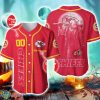 Kansas City Chiefs NFL 3D Personalized Name Halloween Baseball Jersey Shirt Product Photo 1
