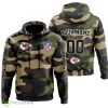 Kansas City Chiefs Personalized Name And Number Hoodie Camo Style For Fans Product Photo 1