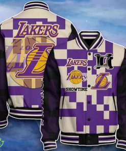Los Angeles Lakers Baseball Jacket Impressive Choice For Fans Product Photo 1