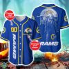 Los Angeles Rams NFL 3D Personalized Name Halloween Baseball Jersey Shirt Product Photo 1