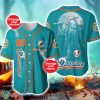 Miami Dolphins NFL 3D Personalized Name Halloween Baseball Jersey Shirt Product Photo 1